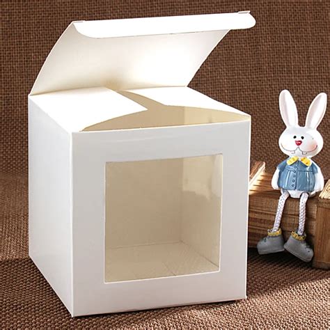 box with window gift cardboard boxes white color gift paper packaging boxes cardboard jewelry ...