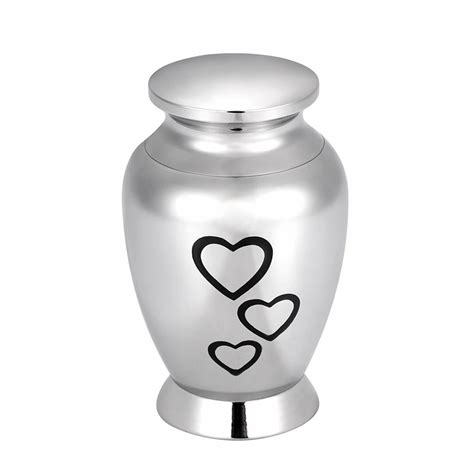 JJ001 Personalized Engraving Forever Heart Stainless Steel Adult Urns For Ashes Keepsake ...