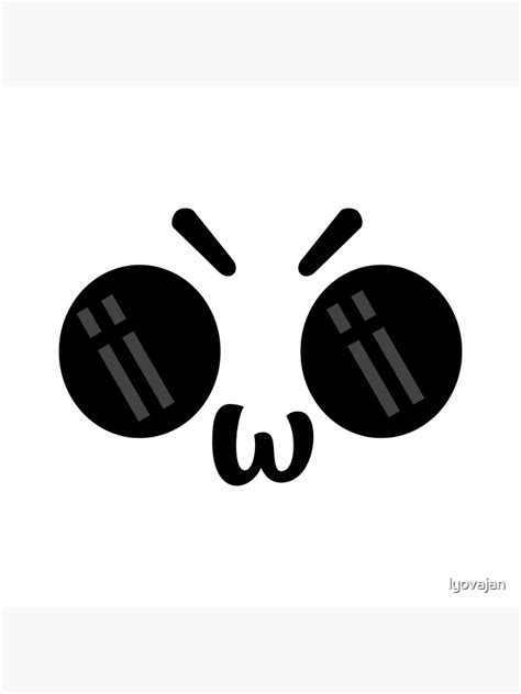 "ÒwÓ Angry OwO Emoticon Emoji " Canvas Print for Sale by lyovajan | Redbubble