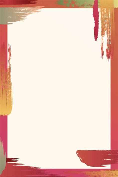 Simple Watercolor Colorful Border Background Wallpaper Image For Free ...