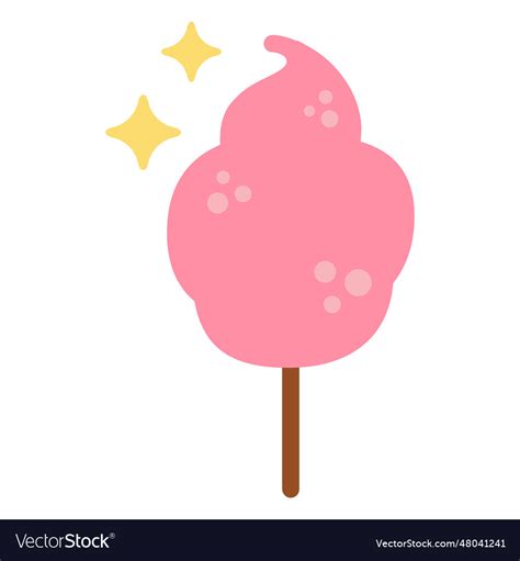 Cotton candy flat Royalty Free Vector Image - VectorStock