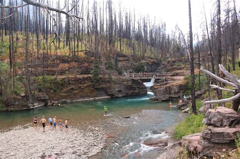 St Mary Falls and Virginia Falls - Popular Falls in Glacier