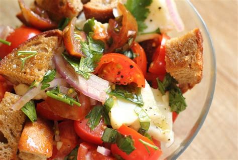 Traditional Tomato Panzanella with Buffalo Mozzarella - Jamie Geller