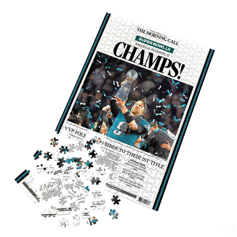 Philadelphia Eagles Super Bowl LII Champions Front Page Puzzle | Shop ...