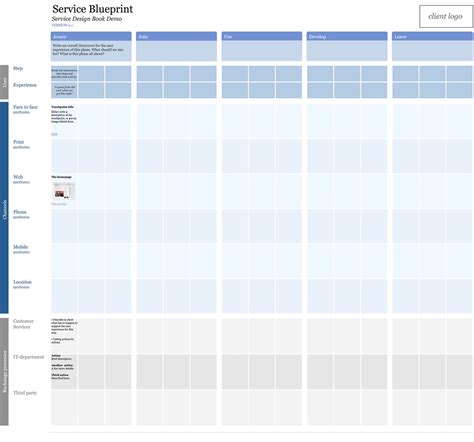 Service Blueprint Template For Word