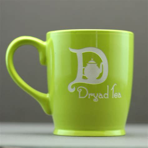 Custom Logo Engraved Coffee Mug - Glass Blasted