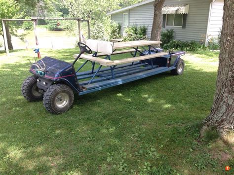 picnic table golf cart | Golf carts, Custom golf carts, Lifted golf carts