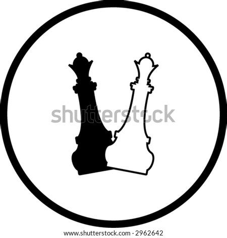 Chess Queen Pieces Symbol Stock Vector 2962642 - Shutterstock