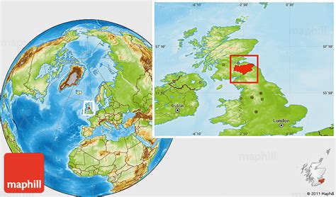 Physical Location Map of Scottish Borders