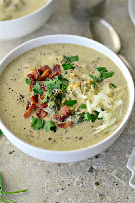 Roasted Broccoli Cauliflower Soup - Simply Scratch