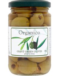 Organico-Giant-Green-Olives-In-Brine-Organic – Everything Mushrooms