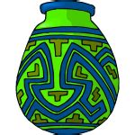 Blue-colored vase | Free SVG