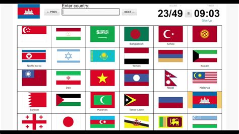 Attempting "The Flags Of Asia" Quiz On Sporcle - YouTube