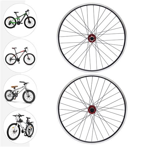 Mountain 29" Front and Rear Disc Brake Wheelset, Black/Red - Walmart.com