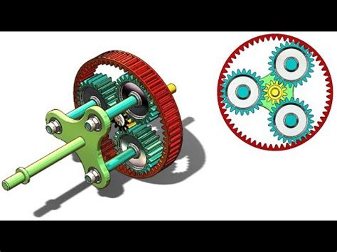 SolidWorks G Tutorial # 301: Planetary gears (parts & design, invoulate ...