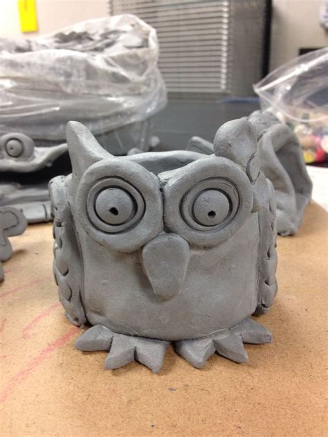 5th Grade Pinchpot Creation: Owl Pot | Clay projects for kids, Clay art ...