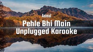 Pehle Bhi Main - Karaoke | Unplugged Karaoke | With Lyrics | Animal | Vishal Mishra | Trending ...