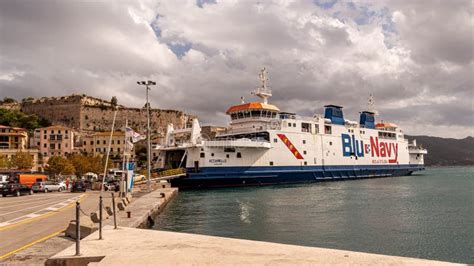 Portoferraio Elba Italy 25 September 2020 Ferry Docking for Embarkation at Ferry Port Editorial ...