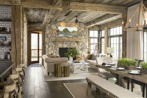 Rustic Lake House Design - Luck, WI - O'Hara Interiors