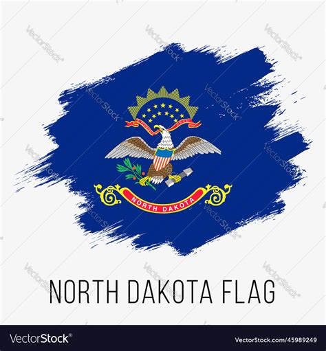 Usa state north dakota flag design template Vector Image