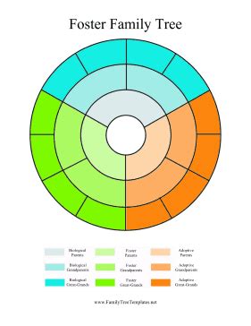 Circular Foster Family Tree Template | Family tree template, Family ...