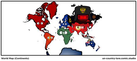 World Map (Continents) - Comic Studio