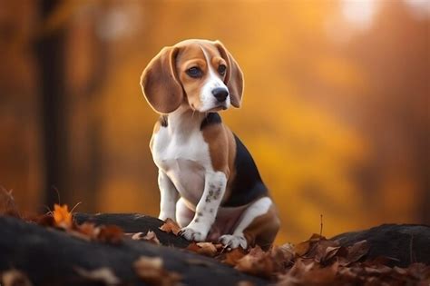 Premium AI Image | Cute Beagle Playing Outdoor And Copy Space