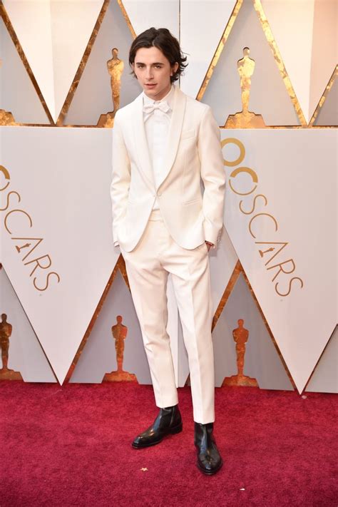 Timothée Chalamet on the Oscars Red Carpet 2018: Oscars Red Carpet Arrivals 2018 - Oscars 2018 ...