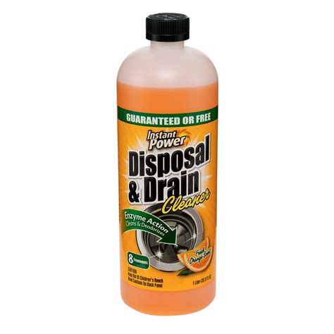 Instant Power® Disposal & Drain Cleaner, Natural Orange Scent and Environmentally Friendly, 33.8 ...