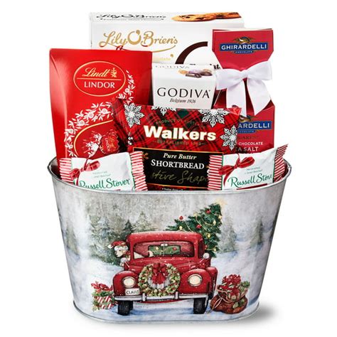 Printed Christmas Tin Gift Basket (Style May Vary) - Walmart.com ...