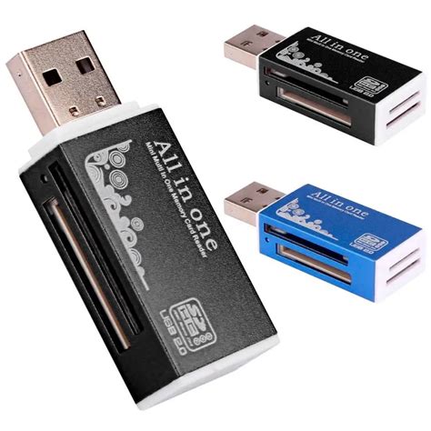 USB 2.0 All in 1 Multi Memory Card Reader For Micro SD SDHC TF M2 MMC AU24 Dropship|all in 1|usb ...