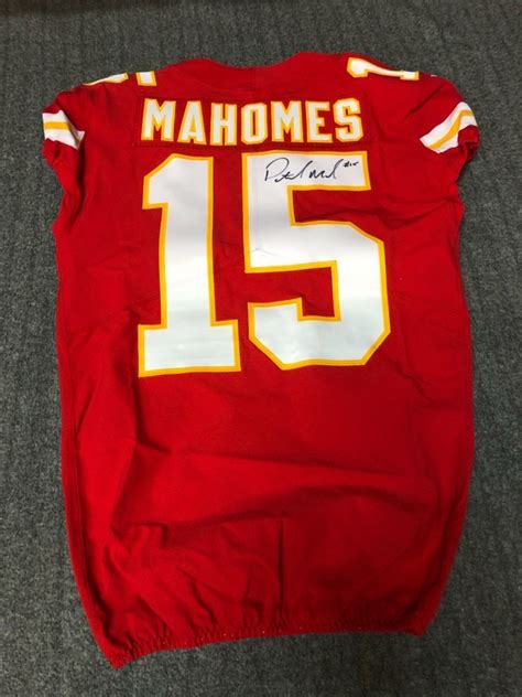 Patrick Mahomes Signed And Worn Rookie Jersey - Worn During 2017 Season ...