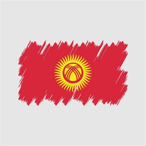 Kyrgyzstan Flag Brush Vector. National Flag 9436981 Vector Art at Vecteezy