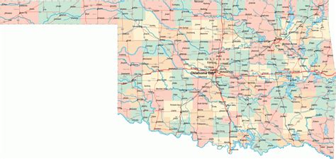 Oklahoma Road Map - Ok Road Map - Oklahoma Highway Map - Printable Map Of Oklahoma | Printable Maps