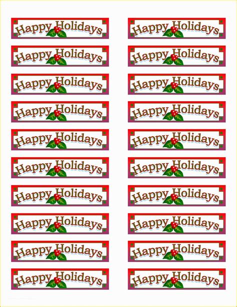 Free Christmas Return Address Label Templates 30 Per Sheet Of Avery ...