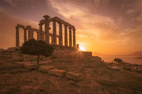 Temple de Poséidon à Sounion Excursion privée au coucher du soleil au départ d'Athènes ...