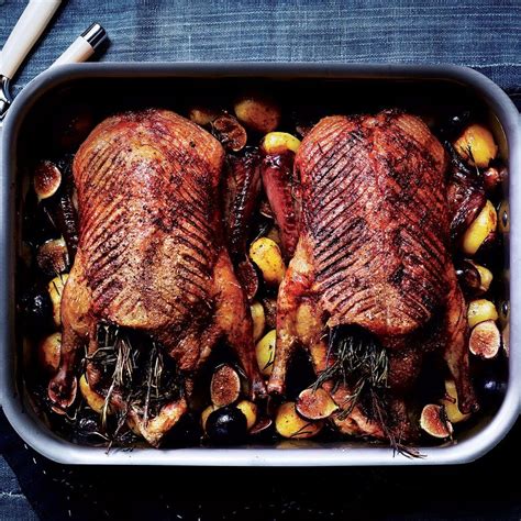 Roast Ducks with Potatoes, Figs, and Rosemary | Recipe | Duck recipes ...