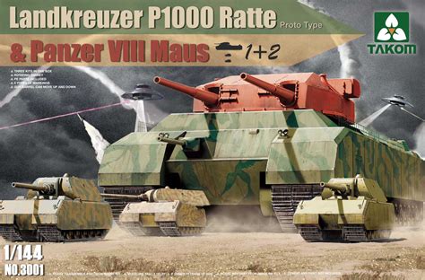 Landkreuzer P1000 Ratte & Panzer VIII Maus (1+2) | Dioramamodel.sk