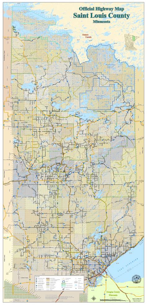 Official Highway Map - St. Louis County, MN by St. Louis County, MN ...