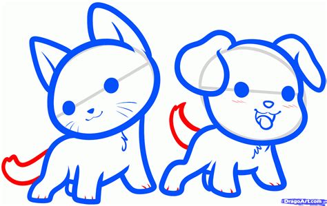 How To Draw Kawaii Animals, Step by Step, Drawing Guide, by Dawn