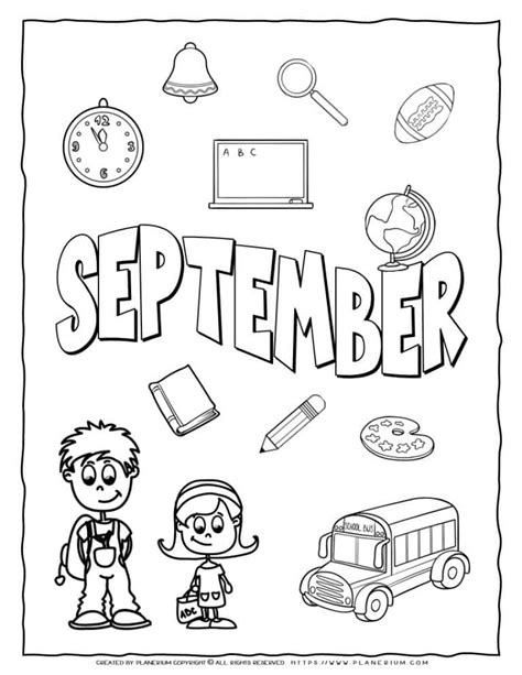 September Coloring Page | Planerium