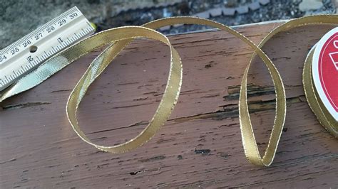 Thin gold metallic ribbon: 5 yards length 3/8 inch wide wire | Etsy