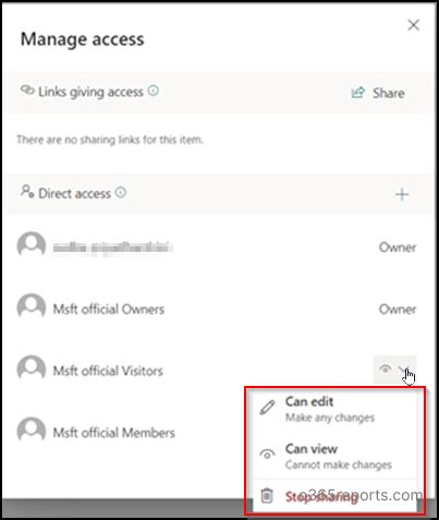 Folder permissions in sharepOint Online - Office 365 Reports