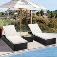 Segmart Patio Chaise Lounge Furniture Set, Single Pool Reclining Chaise ...