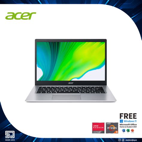 Acer Aspire 3 A314-23M-R7VJ Pure Silver [Ryzen 5-7520U, 8GB, 512GB SSD , 14"HD, Win11+OHS 2021 ...