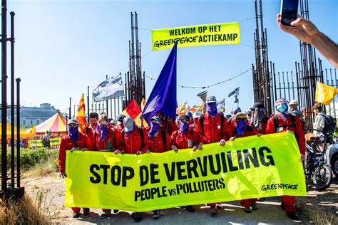 Environmental activists protest at Dutch Tata Steel plant | Reuters