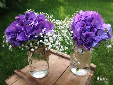 PRISTINE FLORAL | Purple hydrangea centerpieces, Purple wedding flowers centerpieces, Purple ...