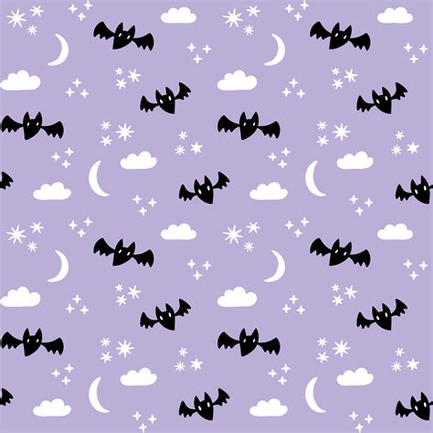 patrón de murciélagos voladores de halloween violeta pastel. fondo de ...