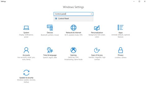 How To Open Control Panel In Windows 10