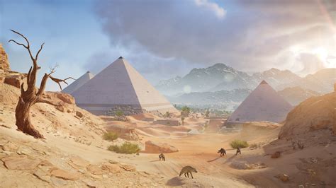 Image Assassin's Creed Origins Egypt Desert Pyramid vdeo 1920x1080